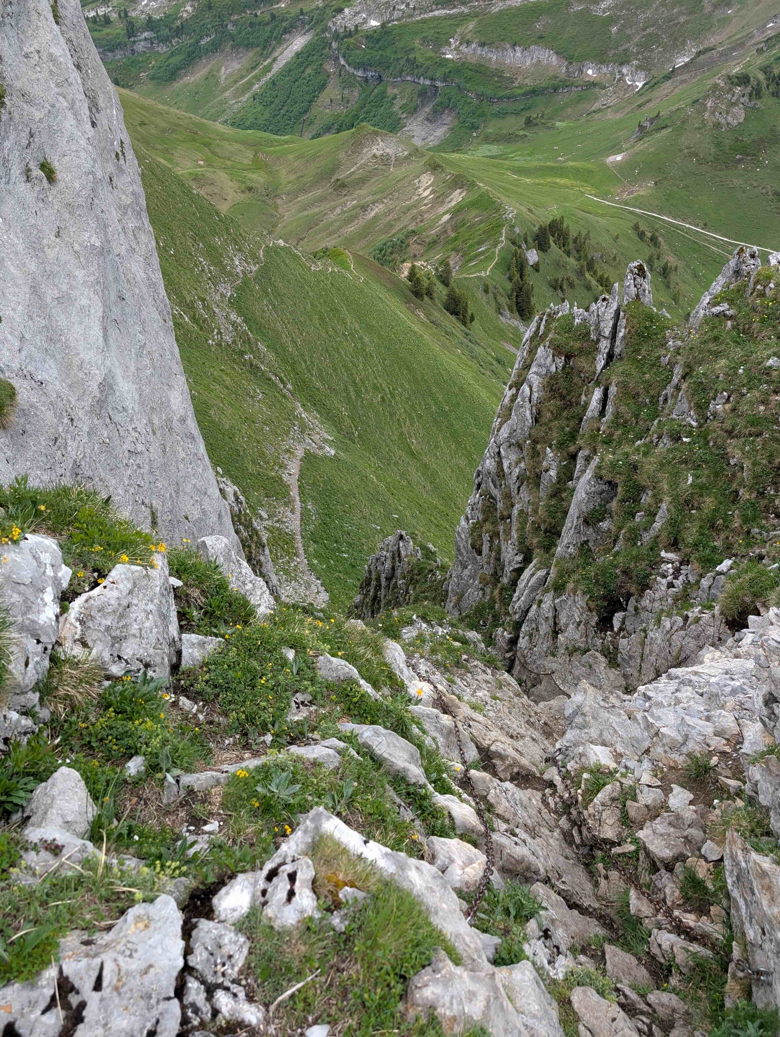 Kletterpassage von oben